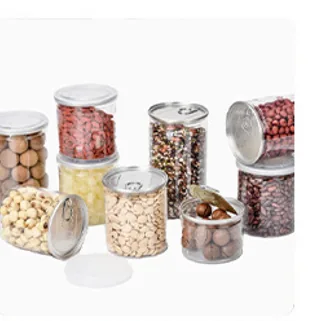 Dried food and tea tins sealed with tinplate easy open lids