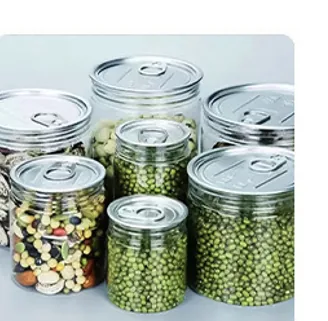 Grain and legume jars sealed with tinplate easy open lids
