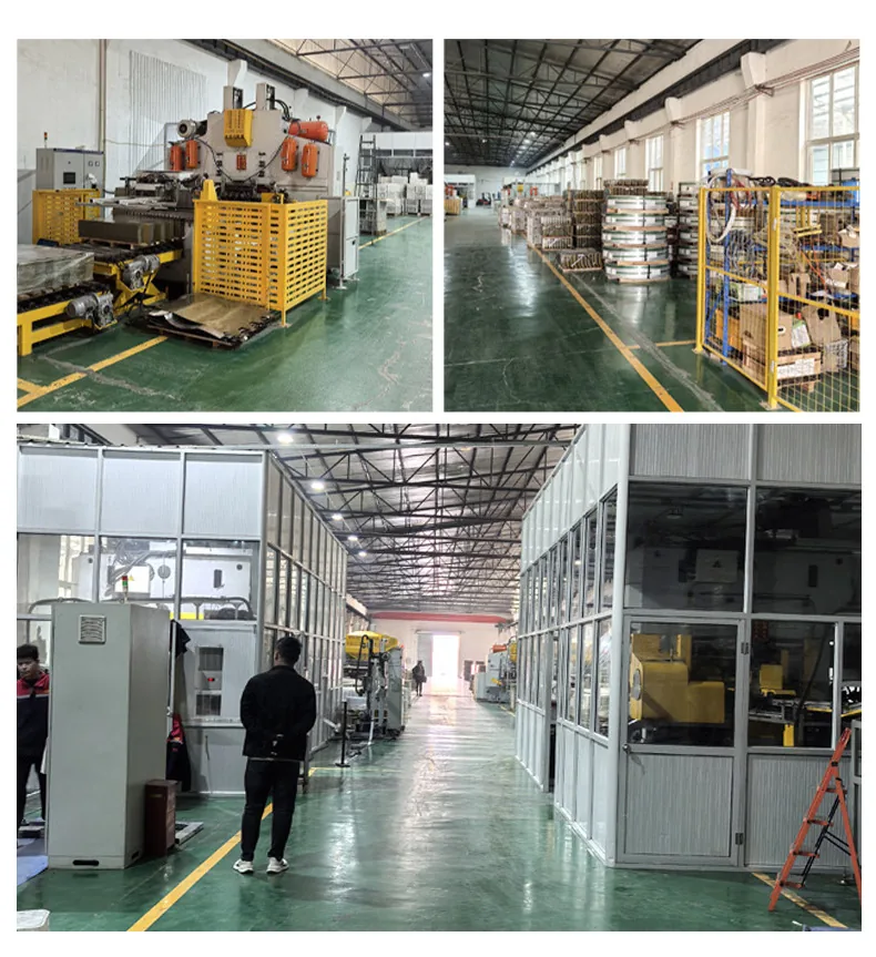 High-speed stamping press and workshop corridor inside the Guangda tinplate factory