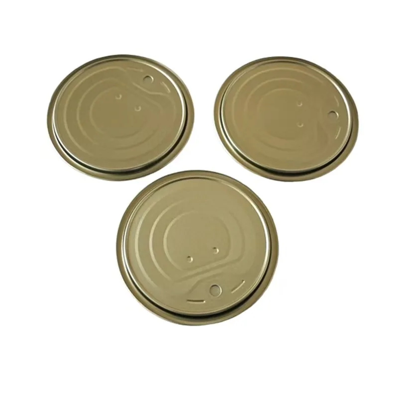 Finished tinplate bottom lids with pressure-release vent hole