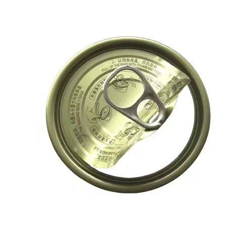 73mm tea can tinplate peel-off lid with pull ring